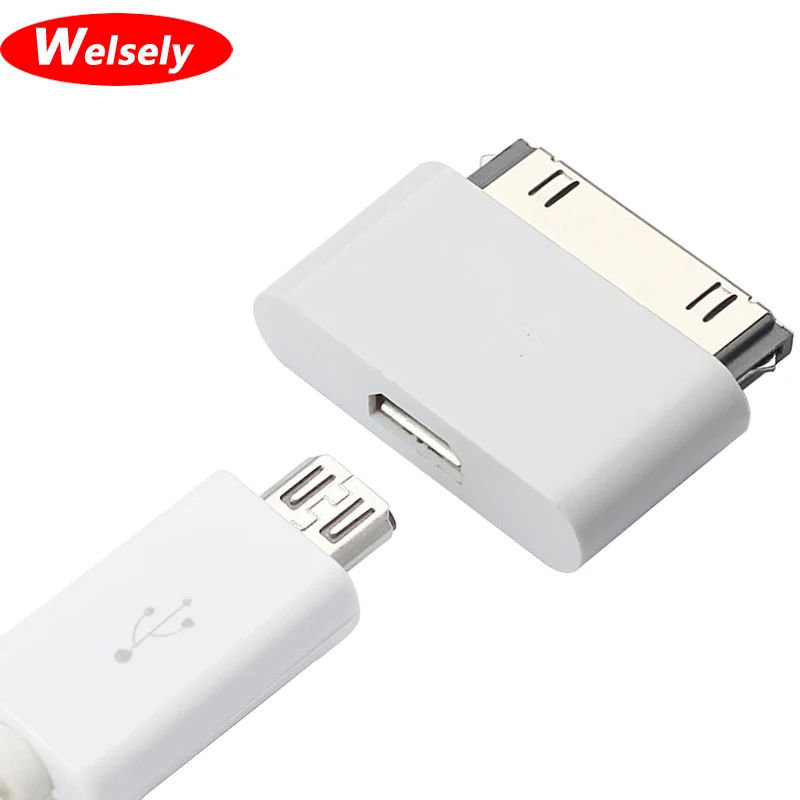 Микро 2 0 USB Женский адаптер для зарядки apple iPhone4 4S touch4 iPad2 3 4 30 Pin микро кабель