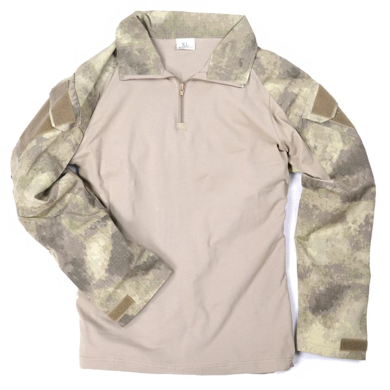 Военная армейская тактическая камуфляжная футболка с длинным рукавом BDU Мужская