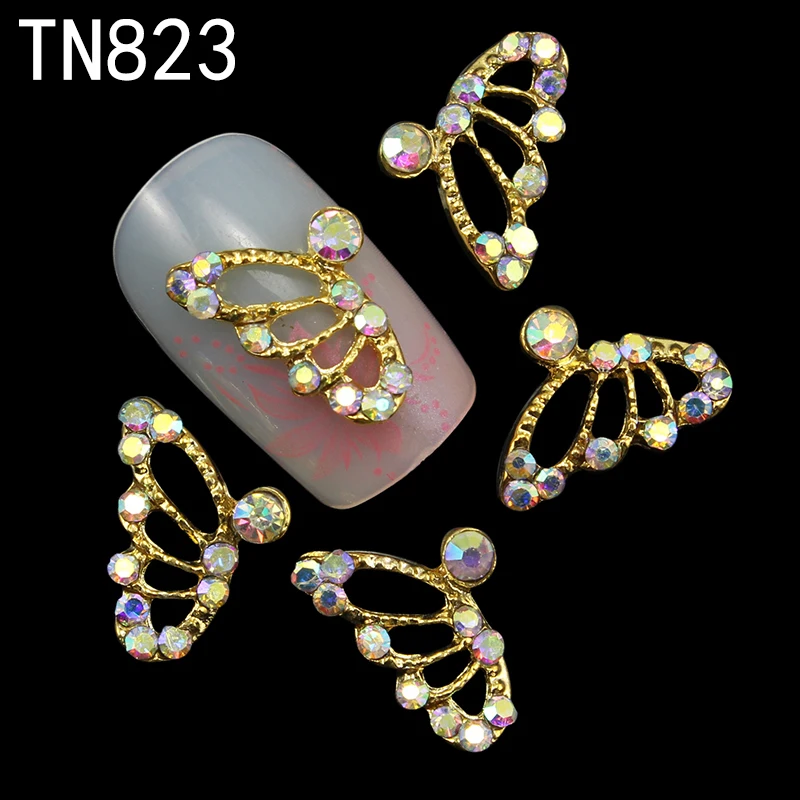 10 шт. Блеск Бабочка Стразы 3D Дизайн ногтей Аксессуары сплав ногтя Стикеры