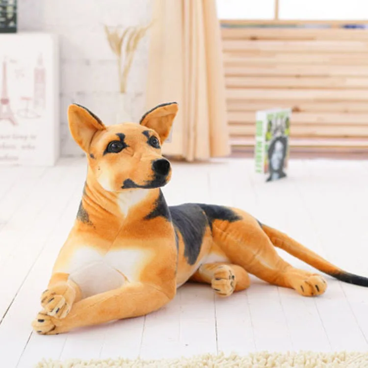 [Новое] 90 см Pet овчарки и кости мягкие плюшевые куклы игрушка-симулятор животного