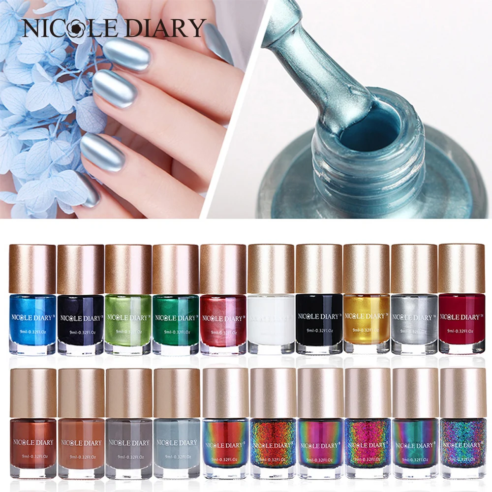 Лак для ногтей NICOLE DIARY 8/6/5 бутылок Радужный хамелеоновый флакон лак стемпинга