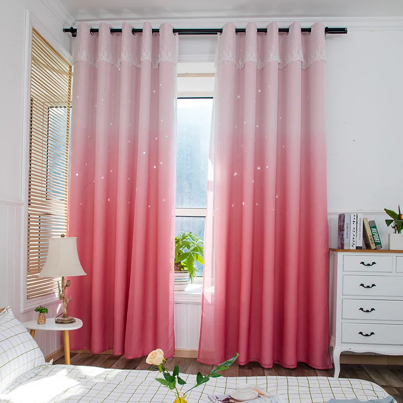 Постепенно Градуированные полые звезды розовый светильник Экранирование