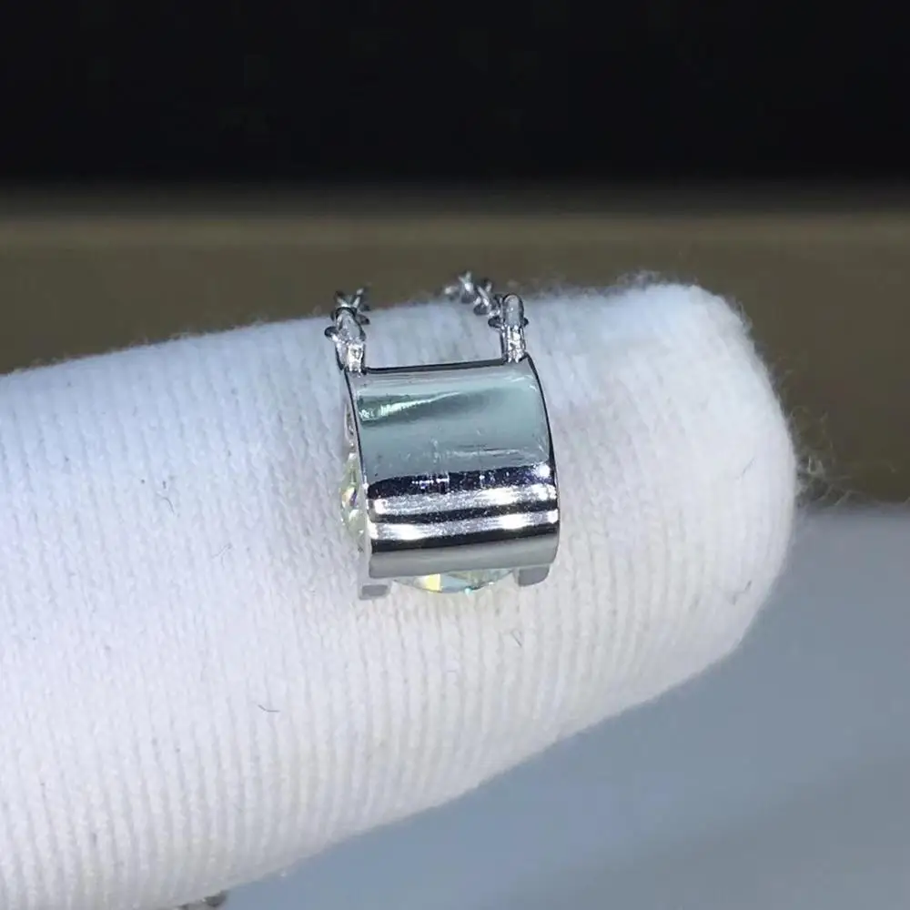 Круглые серебряные подвески из муассанита с изображением стихов еврей 1ct D VVS Роскошные подвески из муассанита Weding для женщин
