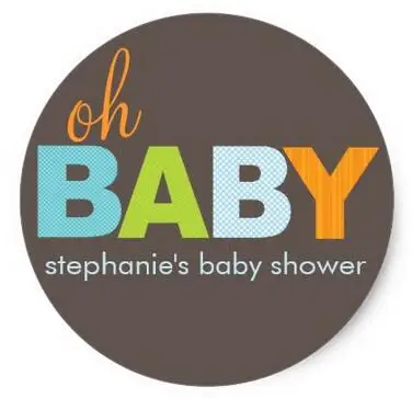 

1,5 дюйма Oh Baby Boy Современный Стикер для душа для детей