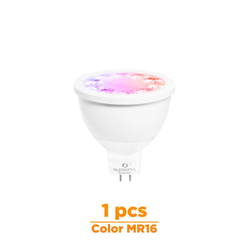 1Pcs Mr16 DC12V G светодиодный OPTO умный дом цветной и двойной белый 5 Вт GU10 4 Вт mr16 2700-6500 к Светодиодный прожектор zigbee 3,0 работает с amazon alexa echo puls - Испускаемый цвет: 1Pcs Mr16 DC12V