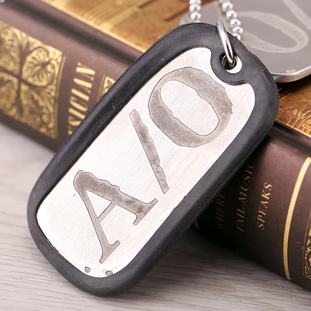 Nicolas Brown Dog Tags Necklace - GANGSTA Alloy Charm Pendant for Cosplay Accessory and Jewelry Gift (YS10855) image 4
