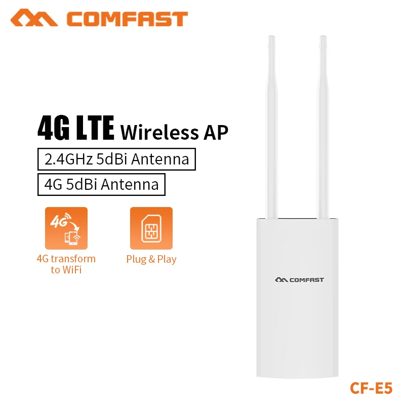 COMFAST 4G LTE беспроводной AP Wifi роутер высокоскоростной Открытый Plug and Play sim карта
