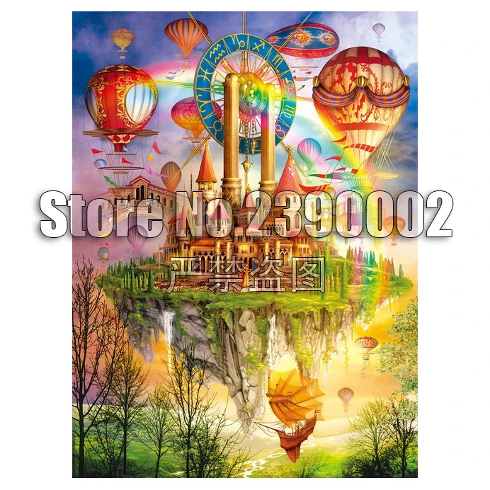 5D алмазная живопись сделай сам вышивка крестиком воздушные шары замок и дворец