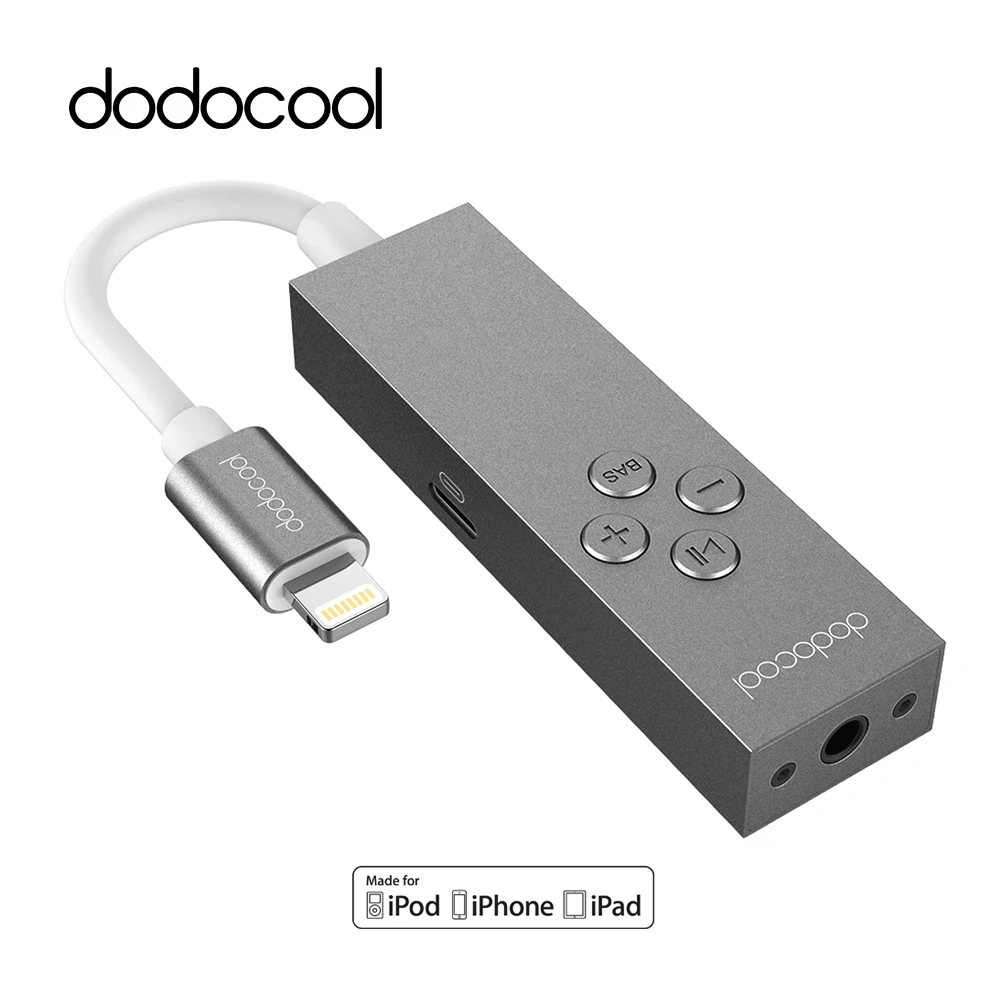 Dodocool MFi Lightning 2 в 1 с 3 5 мм адаптер для наушников USB портом in Удаленное управление при