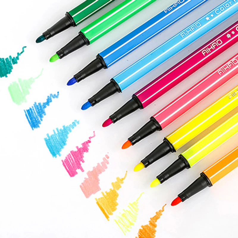 

12 Colors Water Washing Watercolor Pen Highlighter Marker Pen Art Marker Drawing Set Children Graffiti Pen
