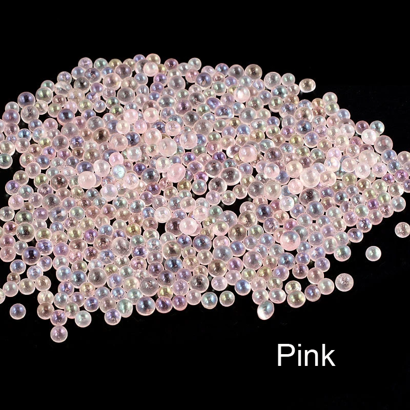 pink 15 г 1,5-2 мм Красочные Пузырьковые бусины для наполнения ювелирных изделий дизайн ногтей прозрачные Expoxy ювелирные изделия аксессуары из смолы - Цвет: pink