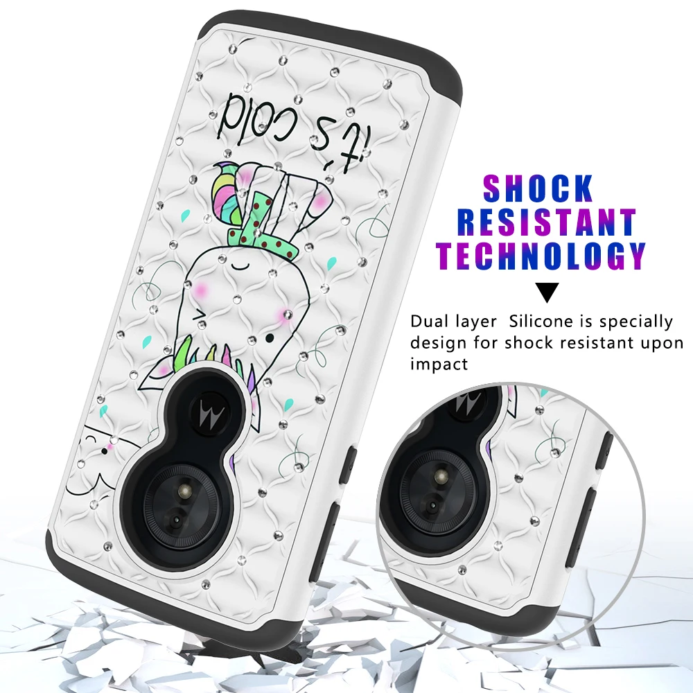 Сверхмощный чехол для Motorola Moto Z3 E4 E5 G5 G6 G7 Play Cruise Bling Butterfly Flower PC силиконовый Google Pixel 3