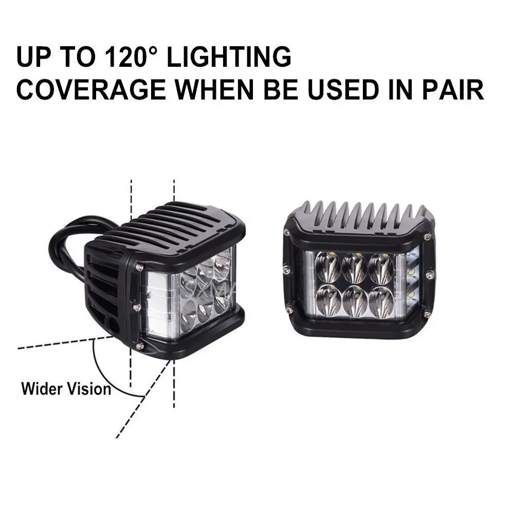 Kopen 60W 4Inch Cubes Pod Led Verlichting 12V 24V Spot Flood Voor 4X4 Offroad Atv Truck Boot Utv Auto Rijden Licht Led Bar