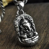 100 real 925 sterling silver ganesha buddha pendants elephant gods amulet pendant for men women kids fine jewelry best gift