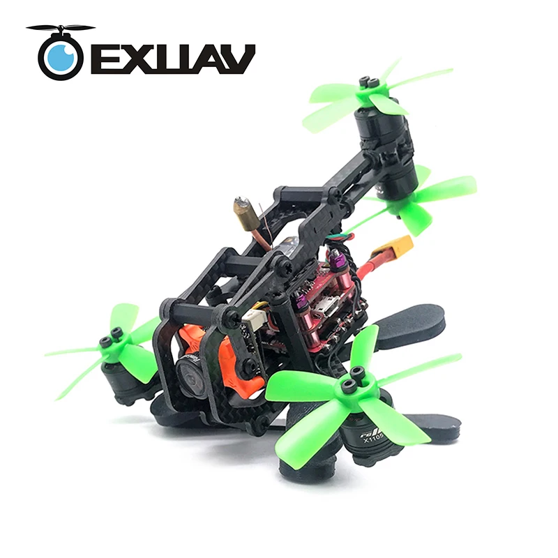 Exuav max Цербер 110 FPV системы Racing Drone мм Колесная база 2 руки углерода Волокно Рамки и Y4
