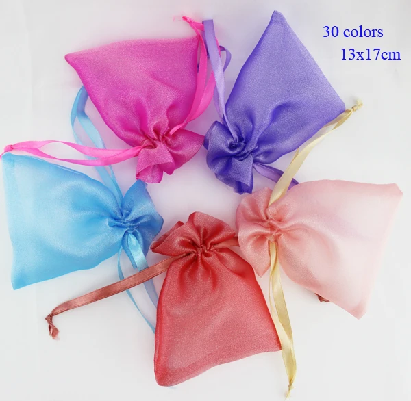 50 шт./лот Снежная Сумка из органзы Подарочная сумка для ювелирных изделий милая