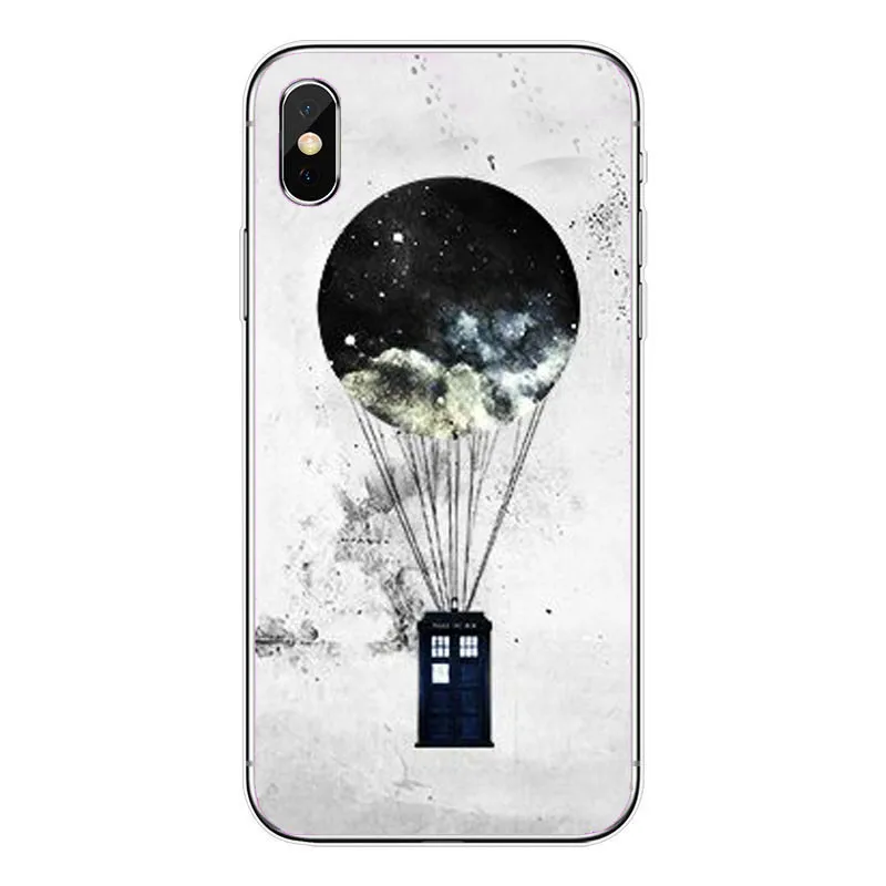 Прозрачный силиконовый мягкий ТПУ чехол Tardis Box Doctor Who для iPhone 6 7 8 Plus 11 12 Pro Mini X XR
