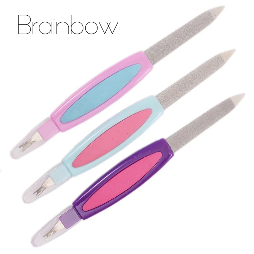 

Brainbow 3 шт. Профессиональные Многофункциональные пилки для ногтей из нержавеющей стали скраб для омертвевшей кожи удаление лопатка для диза...