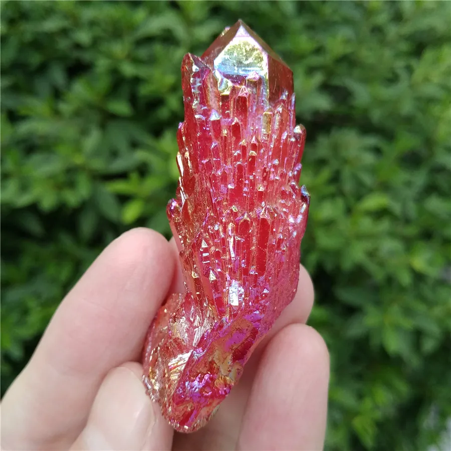 Stunning Rainbow Titanium Aura Crystal Cluster-Rainbow Quartz Cluster Crystal-Reiki Healing Chakra Terrariums Gift Home Decor. |