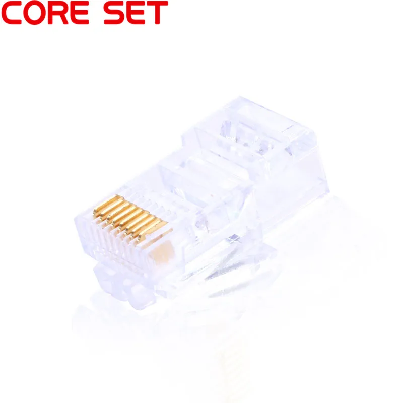 RJ45 сетчатые кабели Модульные вилки с золотым покрытием Cat5 CAT5e 8P8C utp