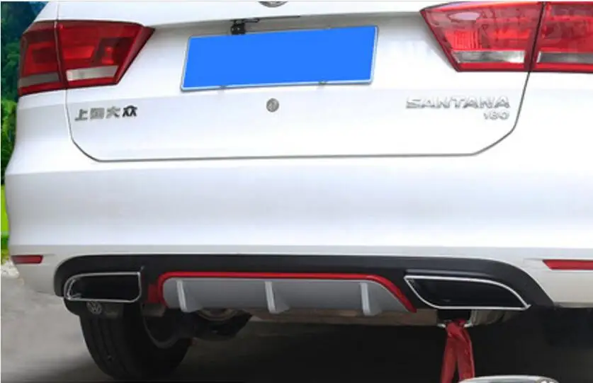 ABS специальная 4 выпускная труба черный праймер Автомобильный задний бампер для