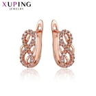 Серьги-кольца Xuping для женщин с покрытием из розового золота, Новое поступление, модная Роскошная бижутерия в европейском стиле, подарки 98240