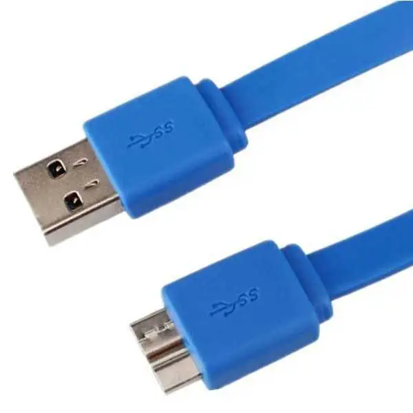 LeonaBoy 50cm USB 3.0 A Male to Micro B Extension Flat Cable|usb connector cable|usb cable packcable sheaves |