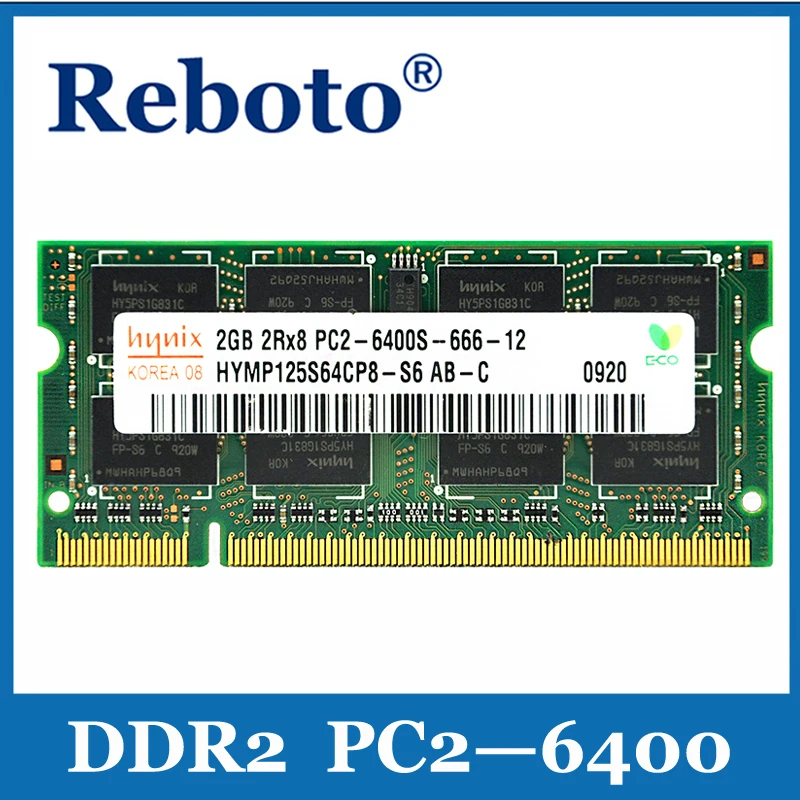 Reboto For Hynix DDR2 2GB 4GB 800MHz PC2-6400S Original 2G notebook memory Laptop RAM 200PIN SODIMM | Компьютеры и офис