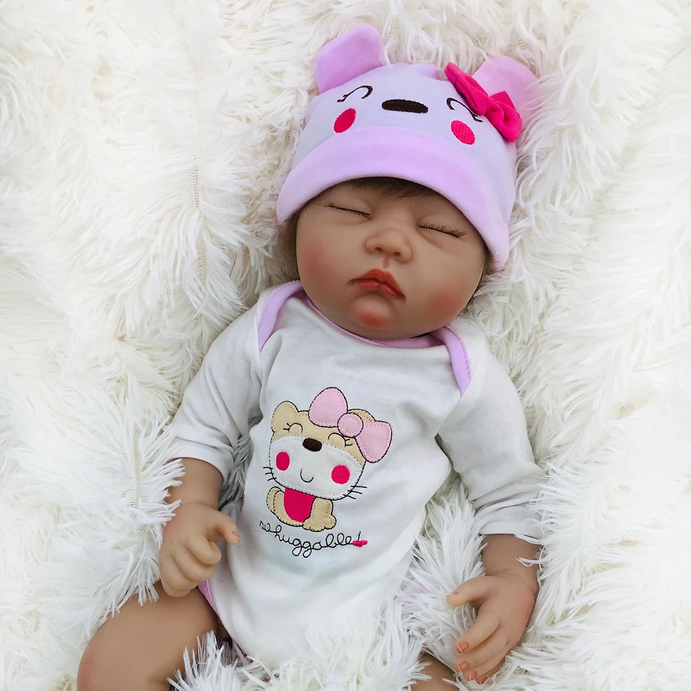 OtardDolls 21 дюймов силиконовые Reborn Детские куклы спящие девочки детские живые мягкие игрушки для букетов куклы Bebe Reborn игрушки
