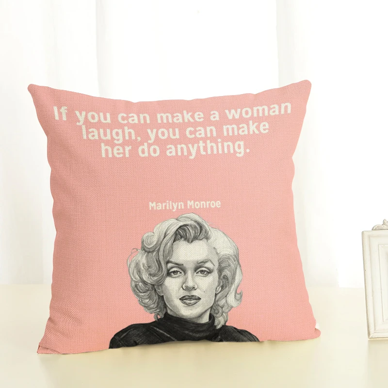 Разноцветные голливудские звезды Мэрилин Монро, декоративные наволочки для подушек, диванные подушки, квадратные Cojines, хлопок, лен, Almofadas - Цвет: 21