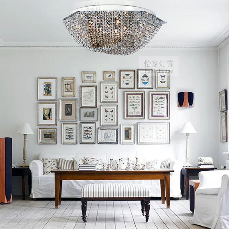 Поверхность шестиугольник Полный Кристалл светодиодные потолочные светильники