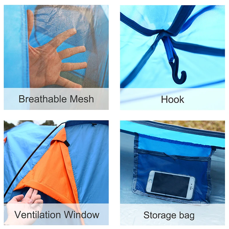 1 комната 2 зал палатка двойной открытый многоместный кемпинг анти дождь