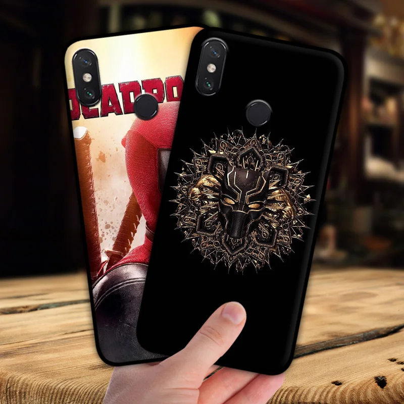 Чехол mosirui для Xiaomi Mi 8 Marvel hero Deadpool Spiderman Черная пантера Халк силиконовый мягкий