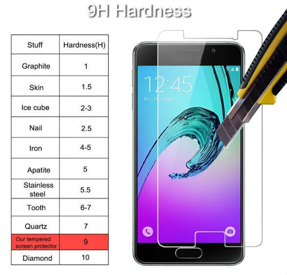 2.5D Защита экрана для Samsung Galaxy A3 A5 A7 2016 2017 J1 3 5 7 Prime закаленное стекло пленка
