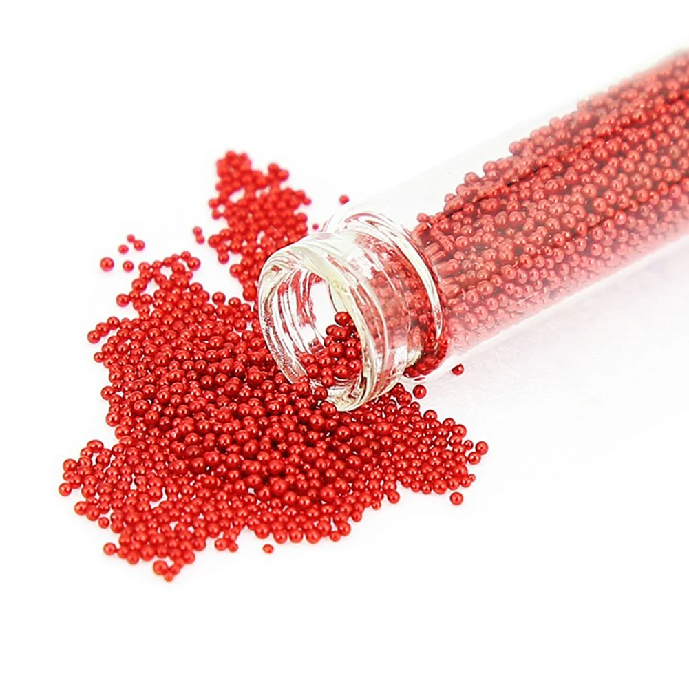 12 Colors Manicure Caviar Micro Beads Nail Ornaments Colorful Glass Steel Beads DIY Material Glitter Rhinestones For Nail Art