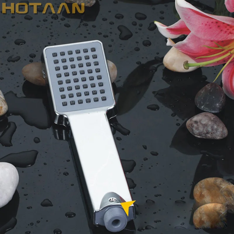 

retail & wholesale solid ABS square hand shower luxury batnroom rain Hand Shower Head Chrome finish YT-5108