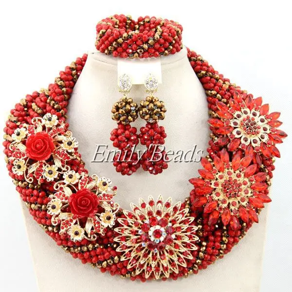 2015 новейшие нигерийские фиолетовые африканские Свадебные бусины набор