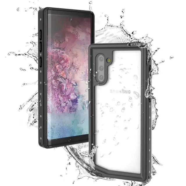 Для samsung Galaxy Note 10 Plus Чехол Ip68 водонепроницаемый 360 градусов Защита противоударный чехол для samsung Note 10 Чехол подводный - Цвет: Черный