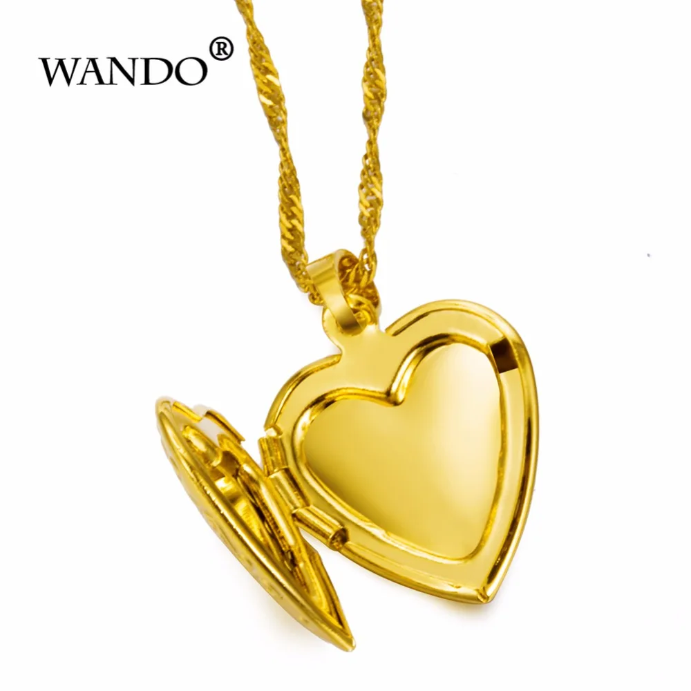 WANDO фоторамка медальон с памятью подвеска ожерелье золотой цвет романтическое