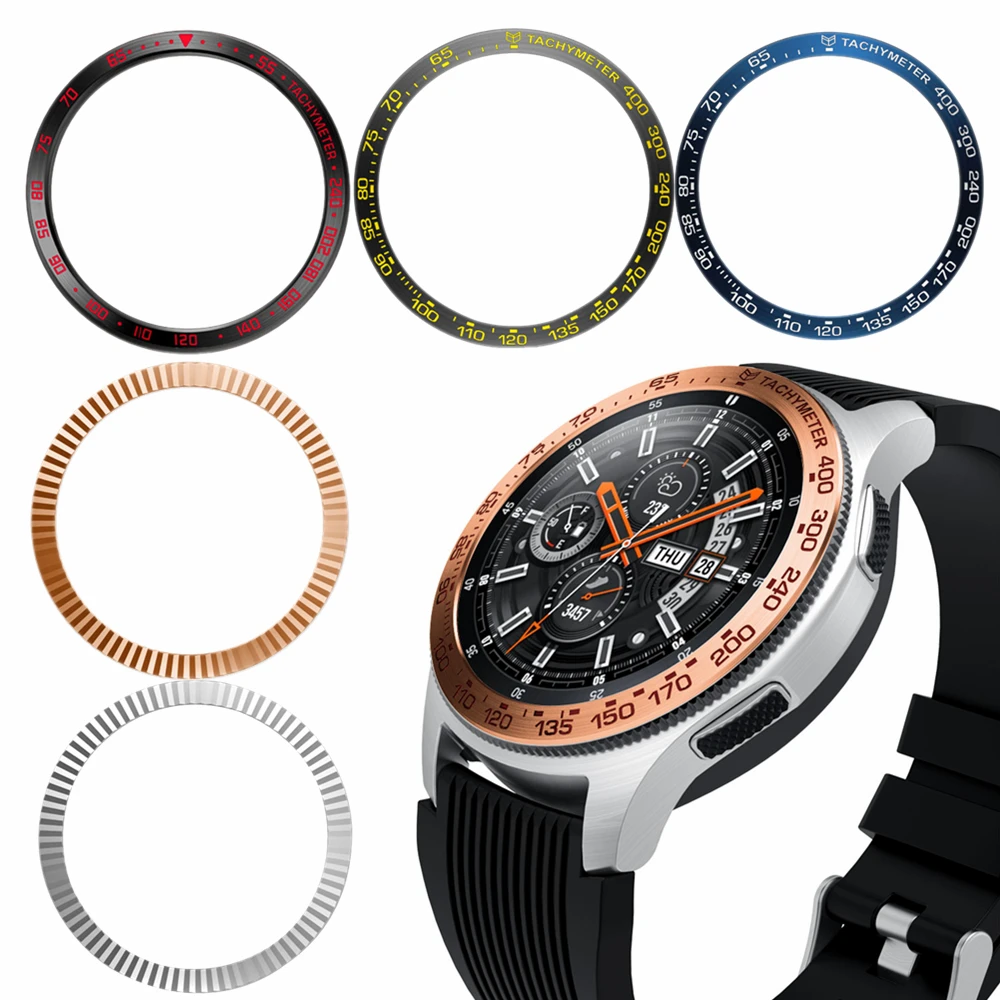 Металлический чехол для Galaxy Watch 46 мм ободок кольцо клейкая нержавеющая сталь Samsung