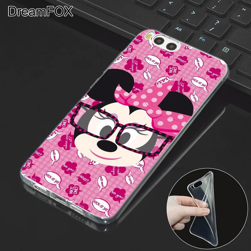 DREAMFOX L344 Minnie Mouse Soft TPU Silicone Case Cover For Xiaomi Mi Note 2 3 4 5 6 8 SE M5 4C 4S 5C 5S 5X 6X A1 Plus |