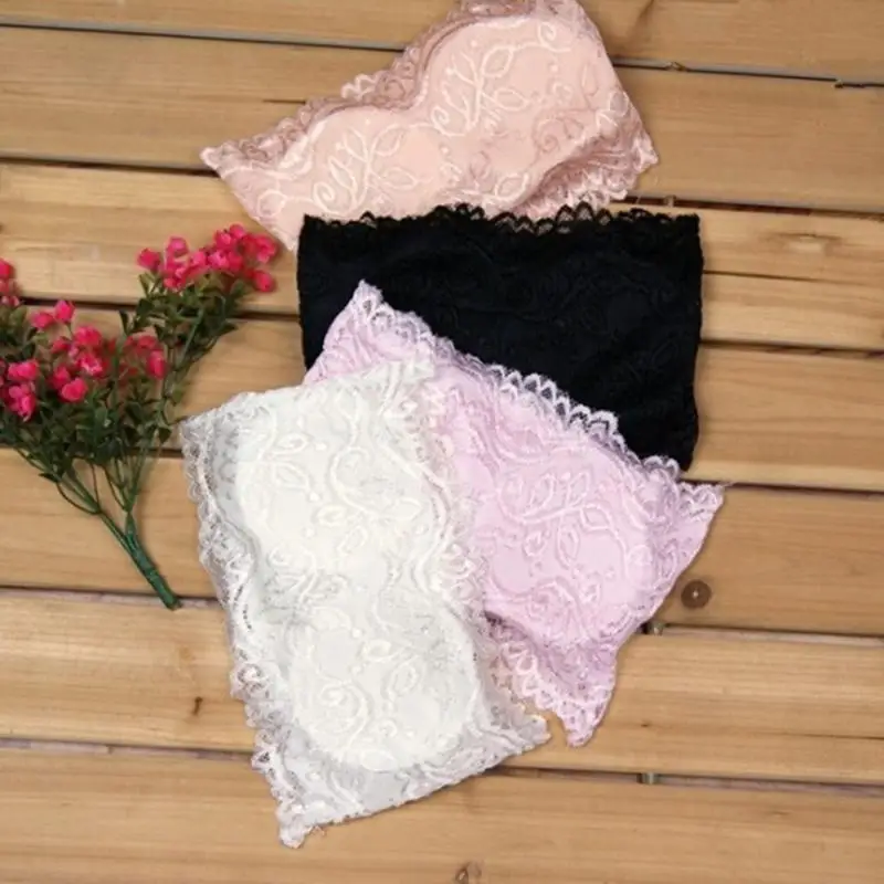 Сексуальный женский бюстгальтер без бретелек с кружевом стрейч 54 см | Женская