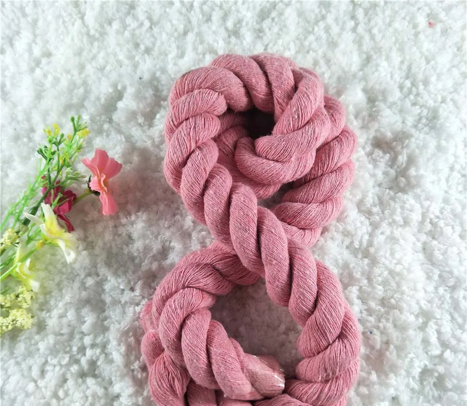 Pink 2 м 20 мм экологичный хлопок шнур высокой прочности витой хлопчатобумажный канат домашний мешок декоративные бусы DIY домашний текстильные аксессуары ремесло - Цвет: Pink