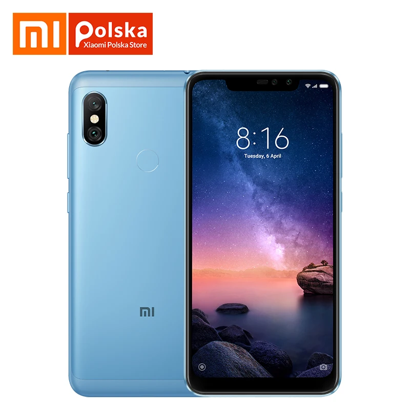 Xiaomi Redmi Note 6 Pro 3 ГБ 32 Восьмиядерный процессор Snapdragon 636 26 дюйма Нотч 19:9 FHD мобильный