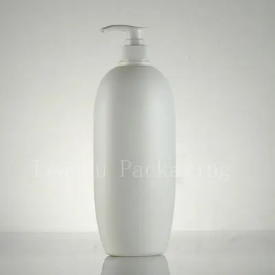 Oblate White Bottle 1000 мл Пустой Спрей-насос для лосьона контейнер для шампуня HDPE бутылка для жидкого мыла многоразовые бутылки косметический насос 6 шт./лот - Цвет: Oblate White Bottle