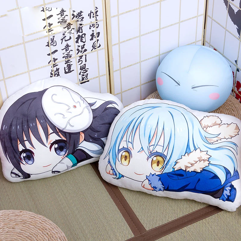 Anime Tensei shitara Slime Datta Ken Rimuru Tempest Cute Cosplay Short Plush Doll Pillow Stuffed Toy Cushion Christmas Gift |