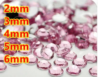 

Lt.Pink Resin Flatback beads for Nail Art/Garment/Decoration (2mm 3mm 4mm 5mm 6mm) 10000~100000pcs/bag