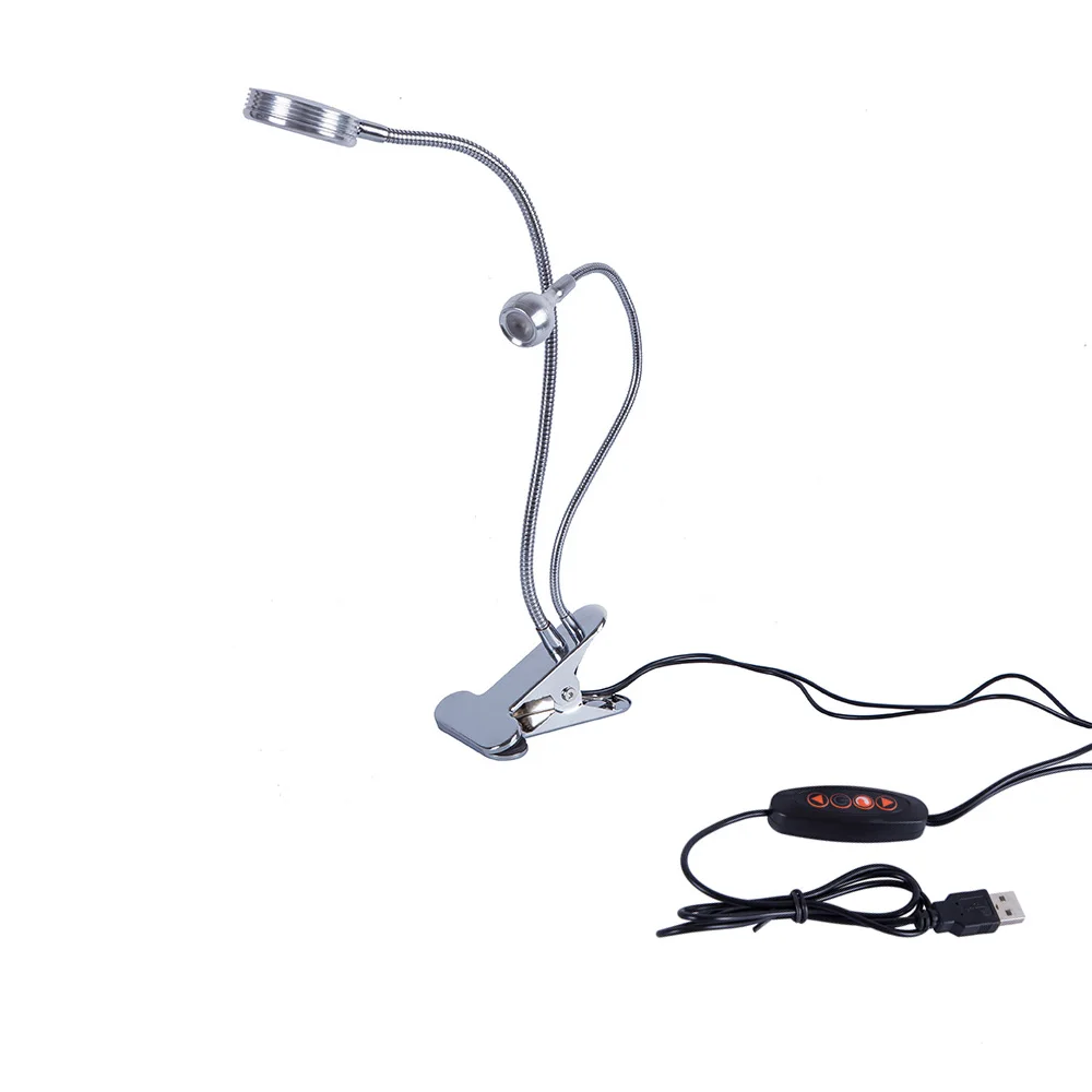 Светодиодный светильник для чтения Dual Arms 2 светодиодный s с зажимом гибкий