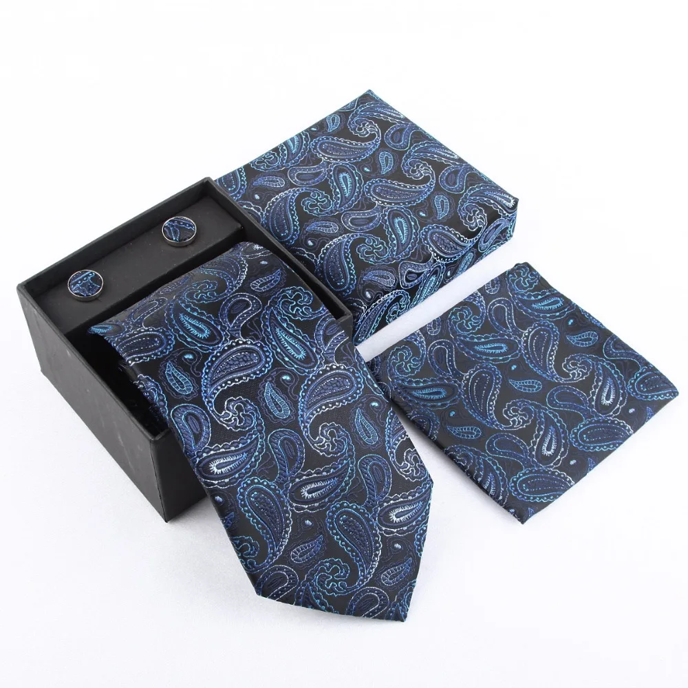 Набор из галстука и запонок для мужчин с цветочным принтом|designer neck tie|neck tiedesigner ties