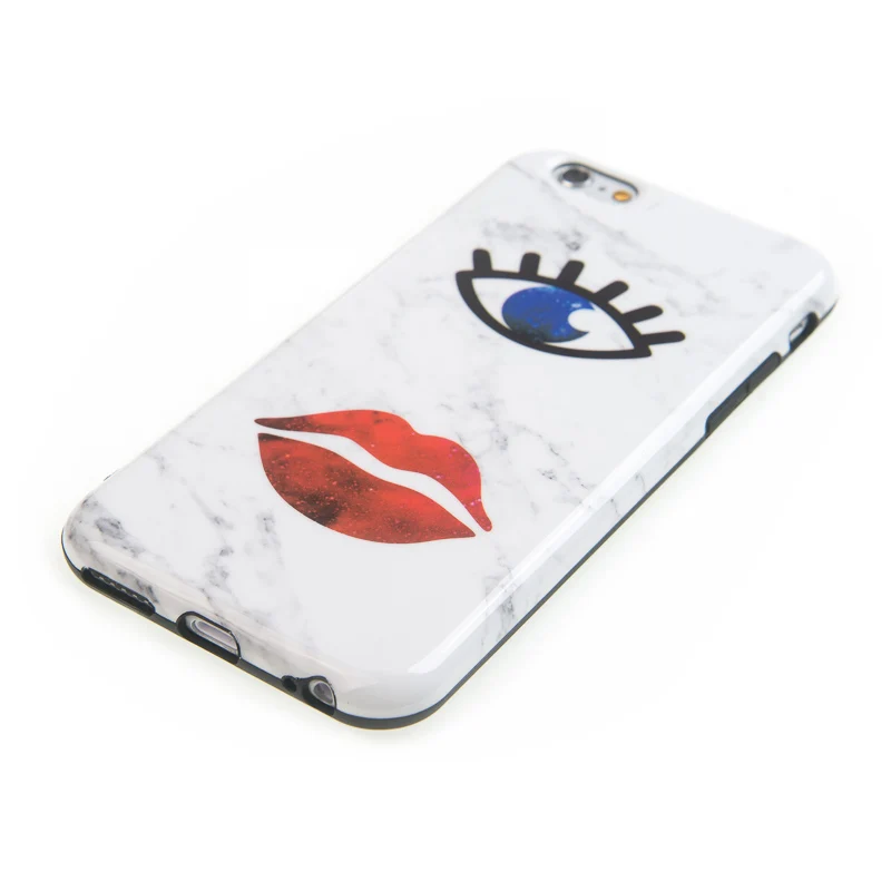 Cuptakes Phone Cases for Apple iPhone 6s case 6 Plus Cover IMD Soft Silicone Coque Marble Fundas Blue Big Eye Capa i6 |